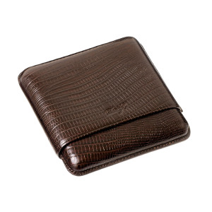 Davidoff Robusto Case - Fits 5 Cigars - Brown