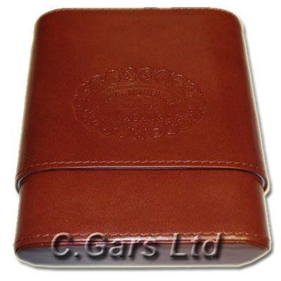 Hoyo cigar case - Fits pack of 5 - Saddle Tan