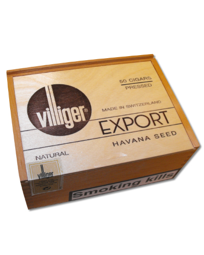 Villiger Export Pressed Cigar - Wooden Box of 50 Cigars