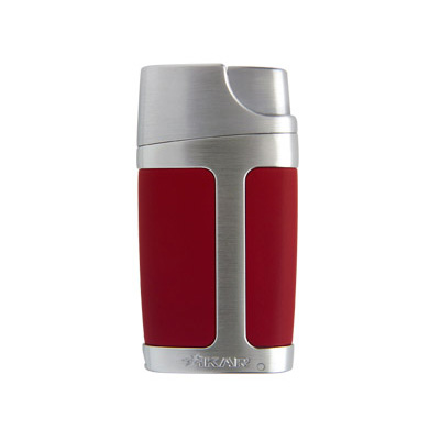 Xikar Element Twin Jet Lighter with Punch cutter Red