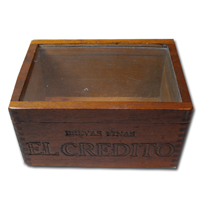 Brevas El Credito glass top antique humidor ONE ONLY