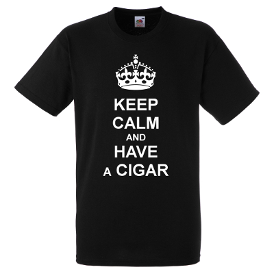 C.Gars Ltd - Keep Calm and Have a Cigar T-Shirt - Black