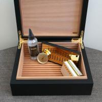 Adorini Torino Black Deluxe Cigar Humidor - 30 Cigar Capacity (AD059)
