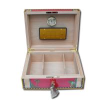 Elie Bleu Alba Red Sycamore Humidor - 110 Cigar Capacity