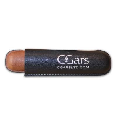 C.Gars Ltd Two Tone Leather Toro Cigar Case - 1 Cigar Capacity