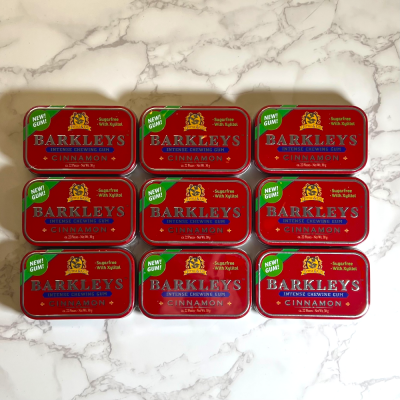 Barkleys Sugarfree Chewing Gum - Cinnamon Tin - 9 x 30g