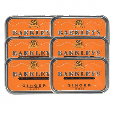 Barkleys Mints - Ginger Tin - 6 x 50g (300g)