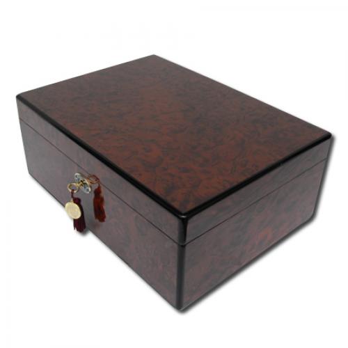 Daniel Marshall Large Burl Humidor - 125 Cigar Capacity