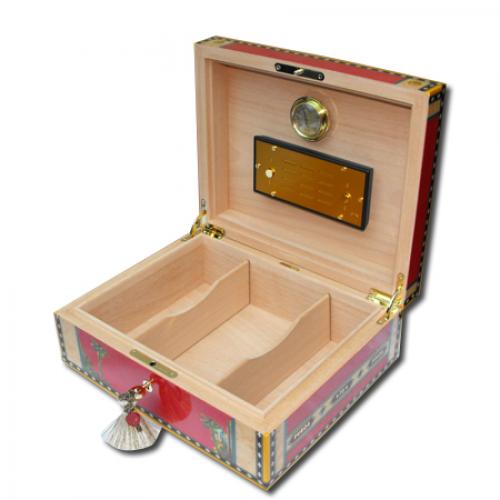 Elie Bleu Alba Red Sycamore Humidor - 110 Cigar Capacity