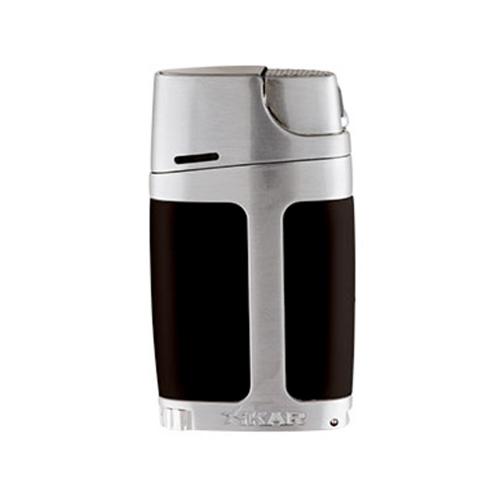 Xikar ELX Twin Jet Lighter with Punch Cutter Black