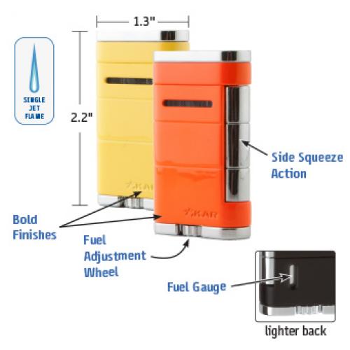 Xikar Allume Single Jet Lighter - Orange (End of line)