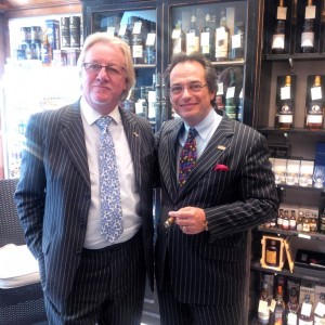 Mitchell and Ron at the Cambridge Davidoff cigar tasting event