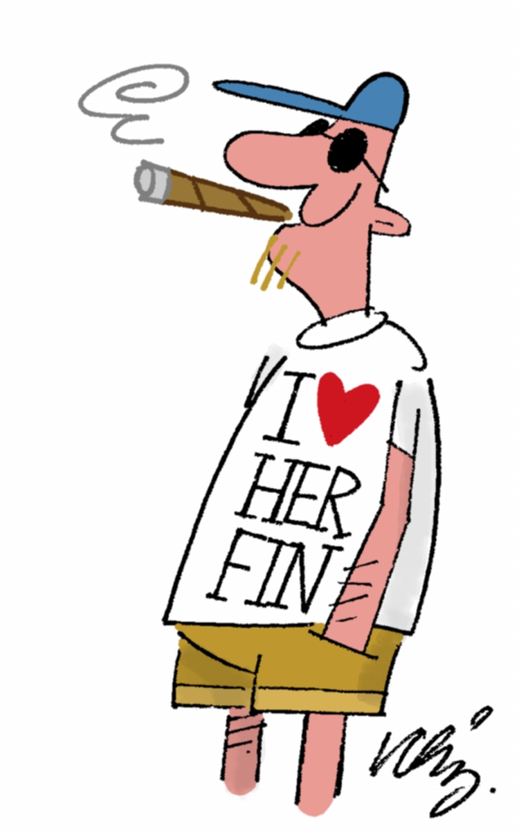 I Love Herfing Cigar Cartoon