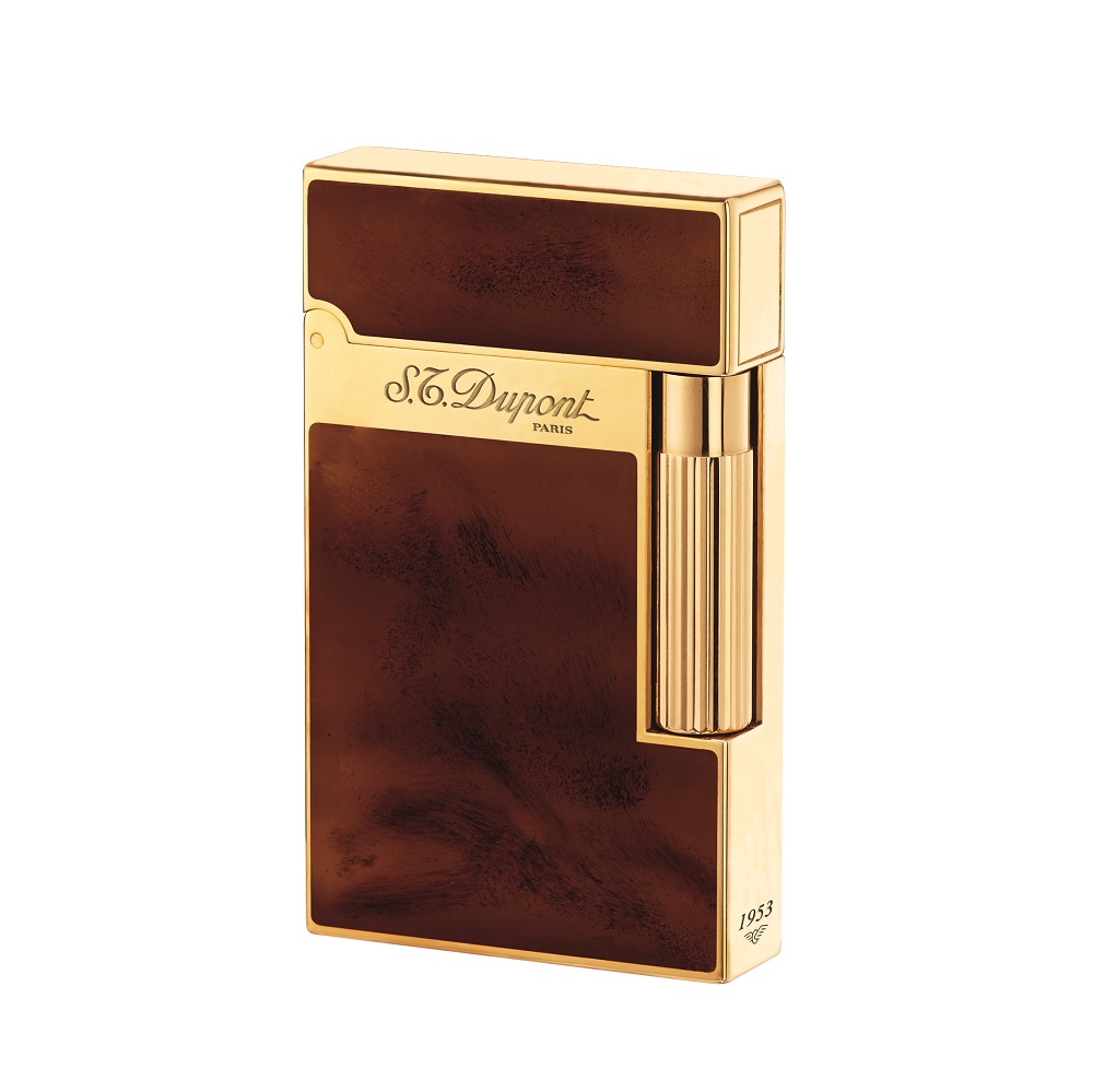 ST Dupont Lighter Ligne 2 Atelier Dark Brown Chinese Lacquer