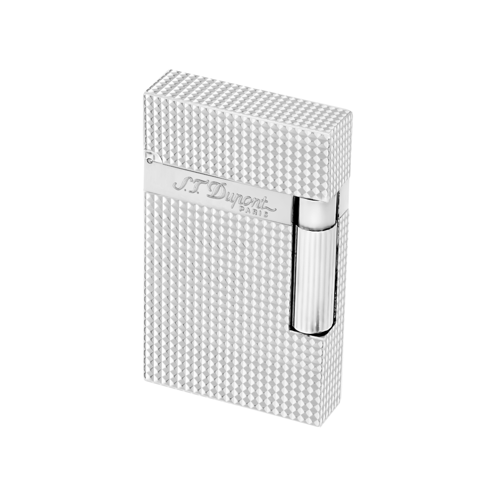 Donat 165D ルテニウムメッキ ST Dupont Lighter - Ligne 2 - Diamond Head Silver Finish