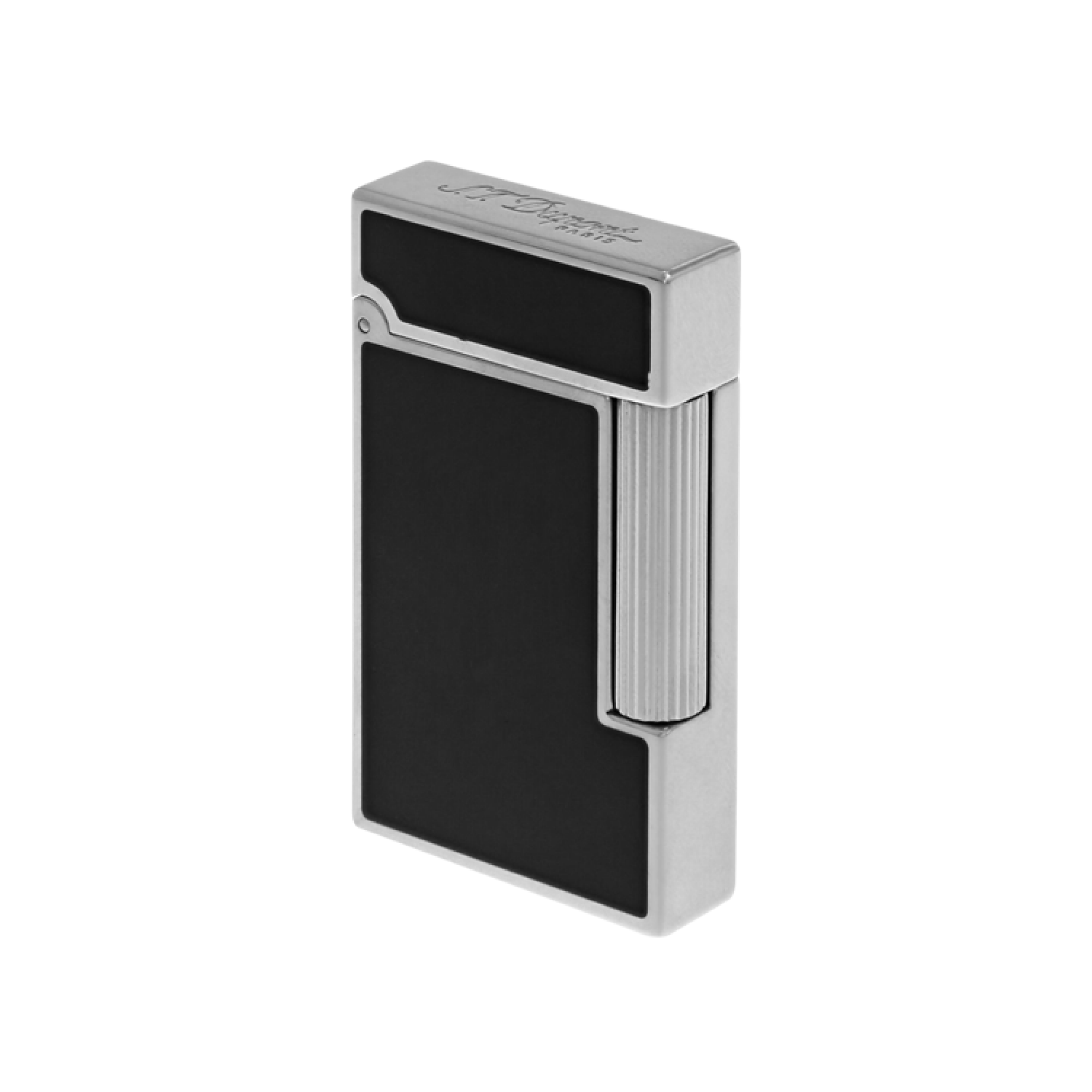 ST Dupont Lighter Ligne 2 Slim Black Lacquer Palladium