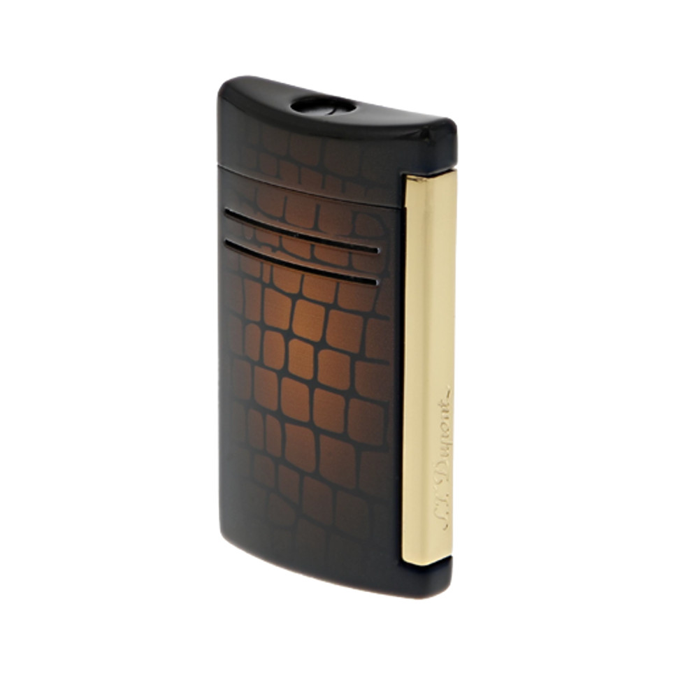 ST Dupont Lighter Maxijet Croco Dandy Brown
