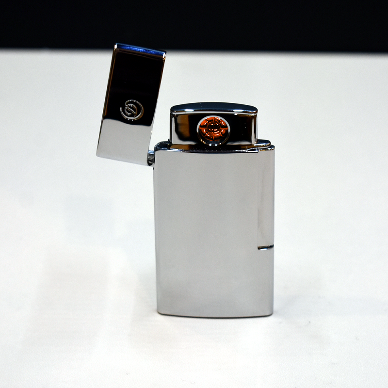 ST Dupont E Slim Cigarette Lighter Blue & Chrome