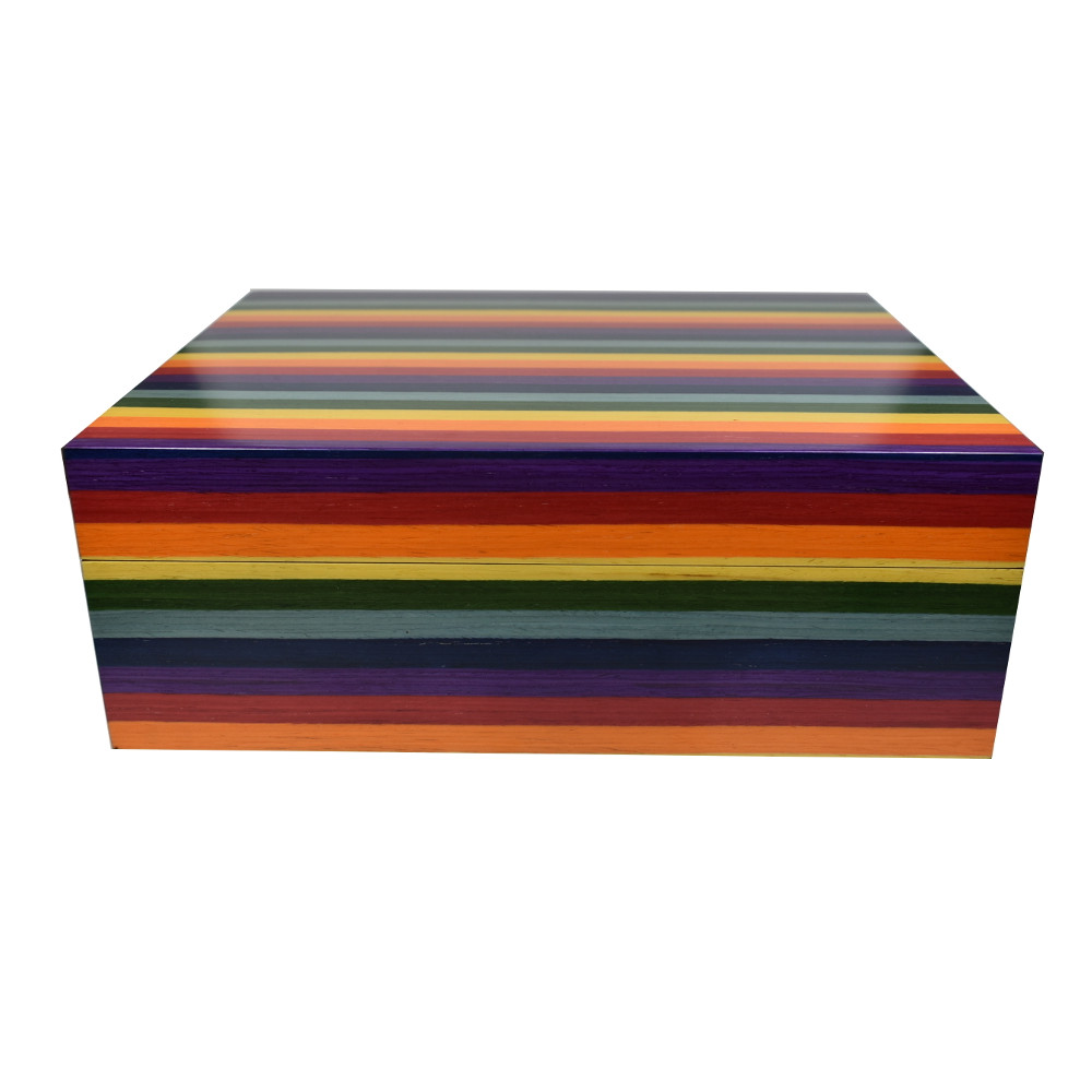 Jemar Rainbow Collection Multicoloured Humidor - 70 Cigar Capacity