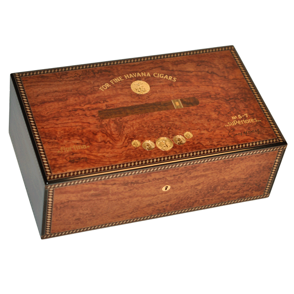 Elie Bleu Medals Collection Bubinga Humidor 120 Cigar Capacity