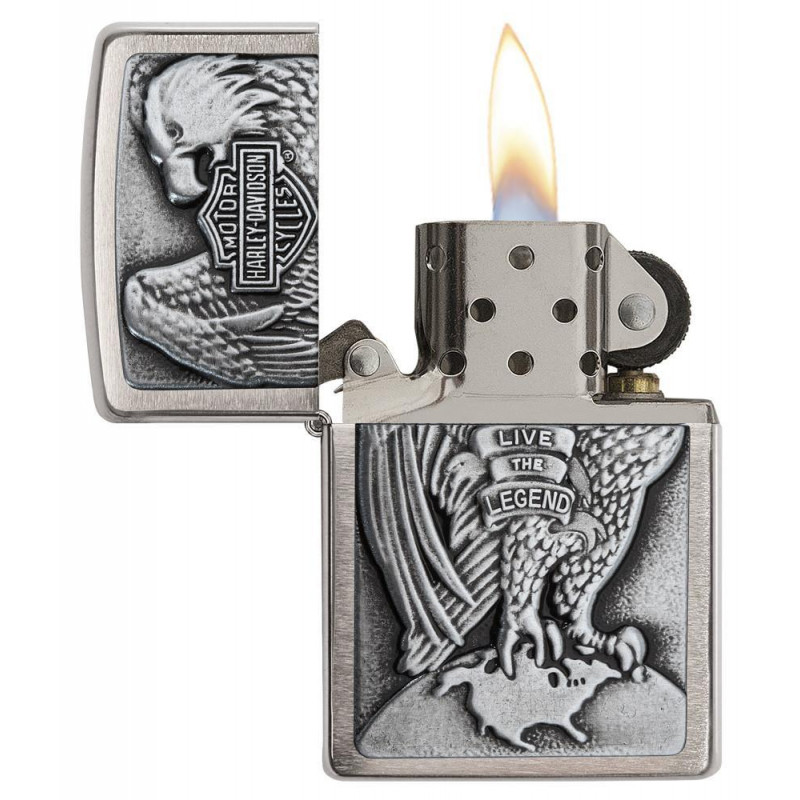 Zippo - Harley Davidson Made in the USA Eagle & Globe Emblem 