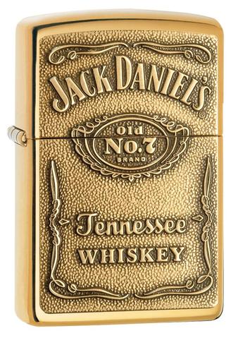 Zippo - Jack Daniels Brass Emblem - Windproof Lighter