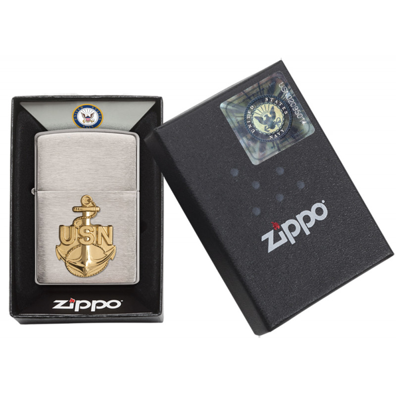 Zippo - U.S. Navy Anchor Emblem - Windproof Lighter