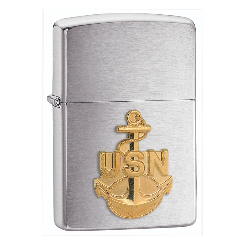 Zippo Sturmfeuerzeug – Anchor Design, High Polish Chrome, Windfest & Nachfüllbar, Made In USA