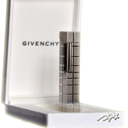 Givenchy Flint Silver Diamond Cut Block Square Lighter