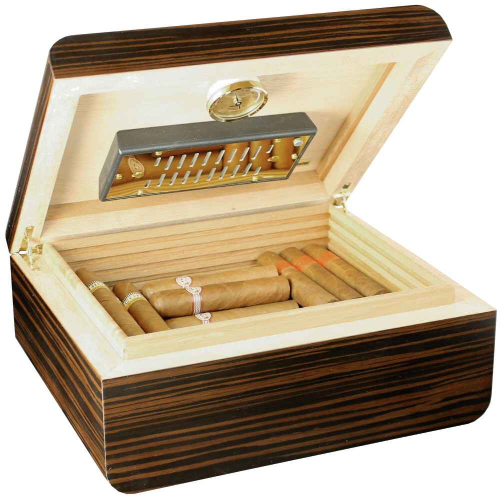 Adorini Novara Medium Deluxe Cigar Humidor 60 Cigar Capacity
