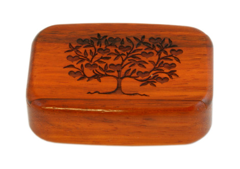 Wilsons of Sharrow Wooden Snuff Box - Love Tree Rosewood