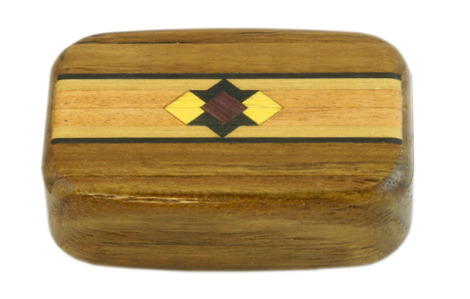 Wilsons of Sharrow Wooden Snuff Box - Cross Panel Pattern