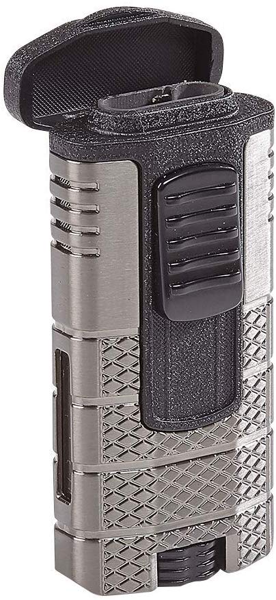 XIKAR Tactical Triple-Jet Lighter, Black And Gunmetal