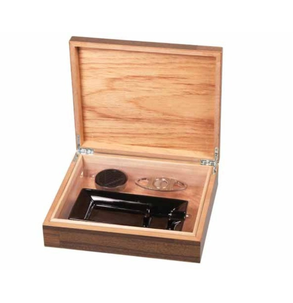 Brown Humidor Beginners Set 25 Cigar Capacity