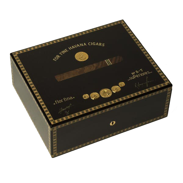 Elie Bleu Medals Collection Black Humidor 75 Cigar Capacity