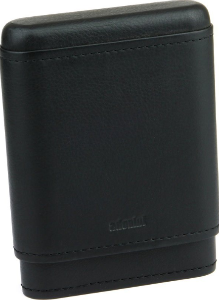 Adorini Leather Black Cigar Case - 3-5 Cigar Capacity (AD026)