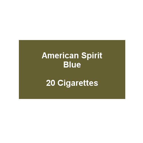 American Spirit Blue - 1 Pack of 20 cigarettes (20) (End of Line)