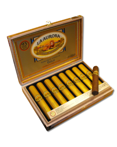 La Aurora Preferidos Robusto Cigars - Gold - Box of 8