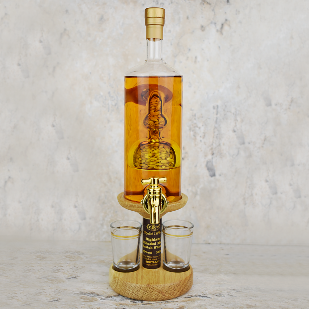 Barley Tap and Two Glasses Whisky Decanter (Stylish Whisky) - 40% 350ml