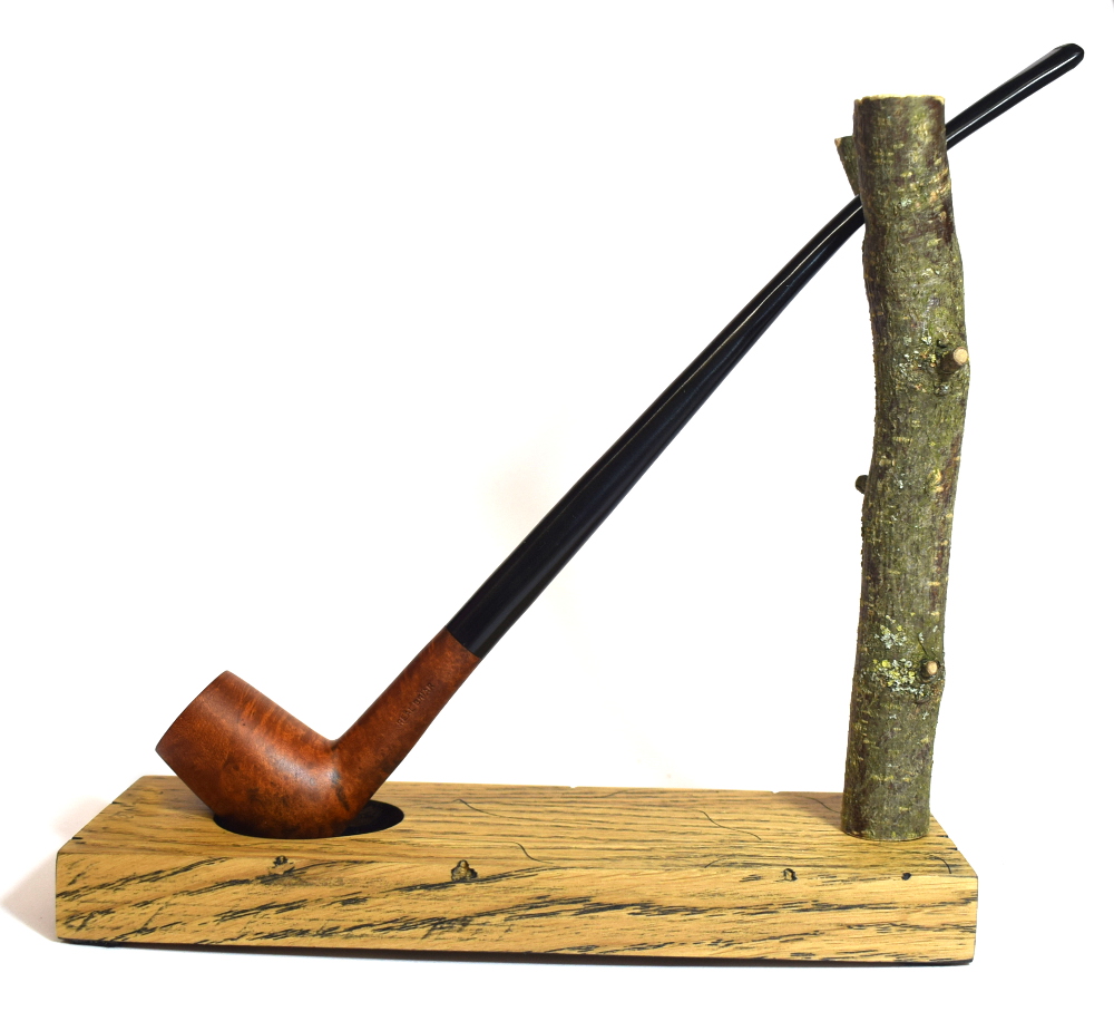 chimney tobacco pipe Handmade La Bruyre S2 Sandblasted Real Briar Brown Chimney Metal