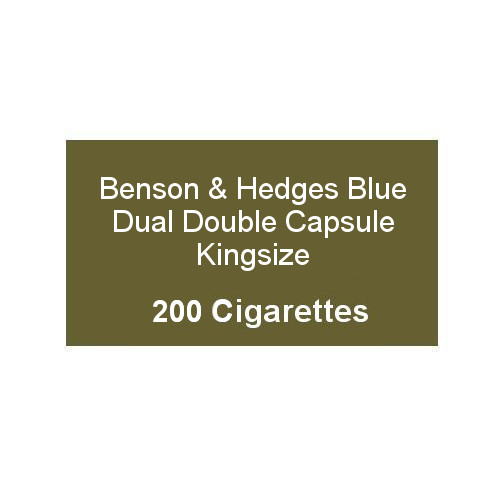 Benson & Hedges Blue Dual Double Capsule Kingsize 10 Packs of 20 Cigarettes (200) Benson & Hedges Blue Dual Double Capsule Kingsize 10 Packs of 20 Cigarettes (200)