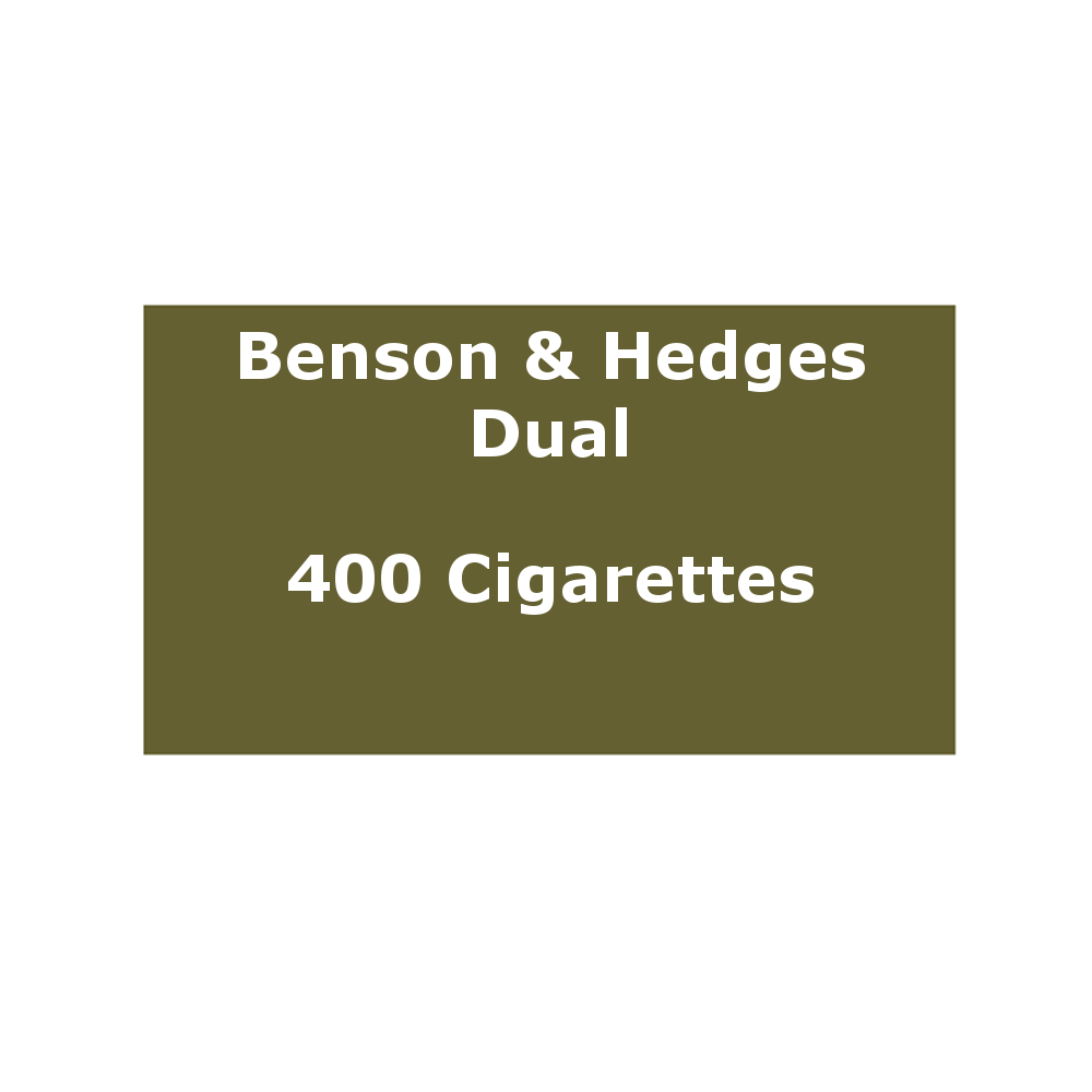 Benson & Hedges Dual 20 Packs of 20 Cigarettes (400)