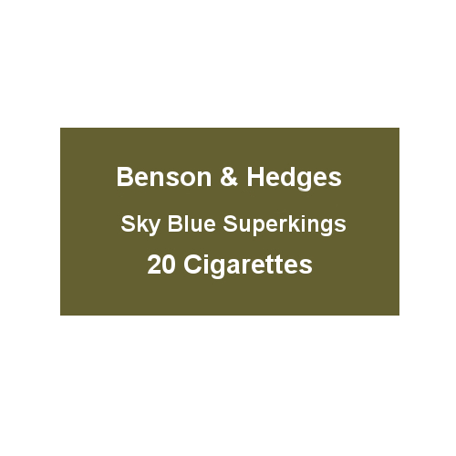 Benson & Hedges Sky Blue Superkings - 1 Pack of 20 Cigarettes (20)