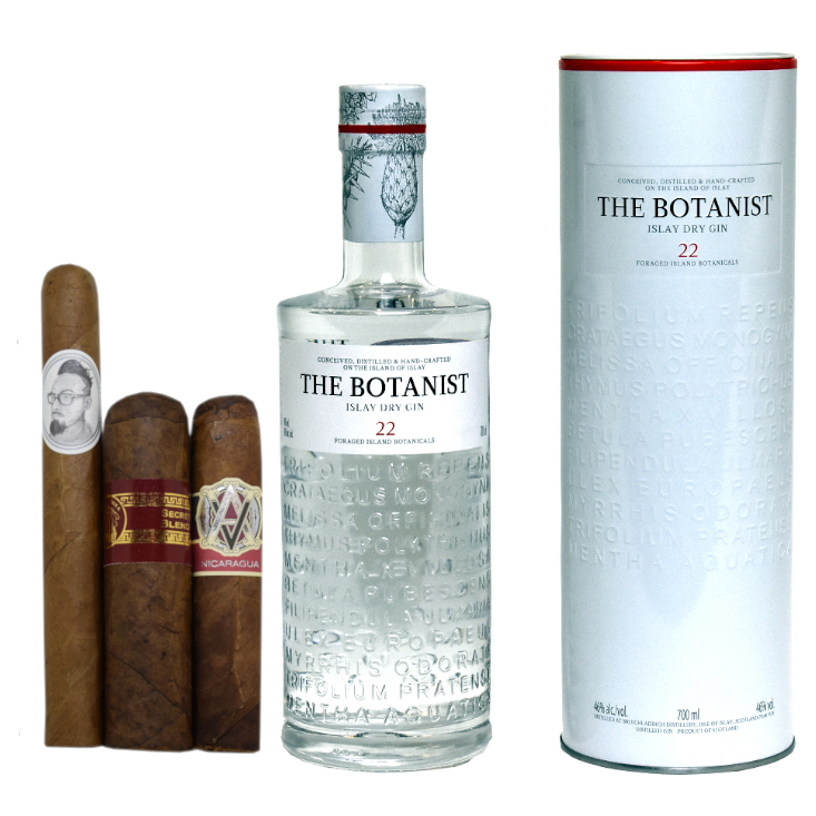 tobacco gin Botanist Islay Dry Gin & New World Selection Pairing Sampler