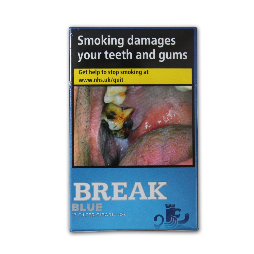 Break Filter Cigarillo - Blue - 10 x Packs of 17