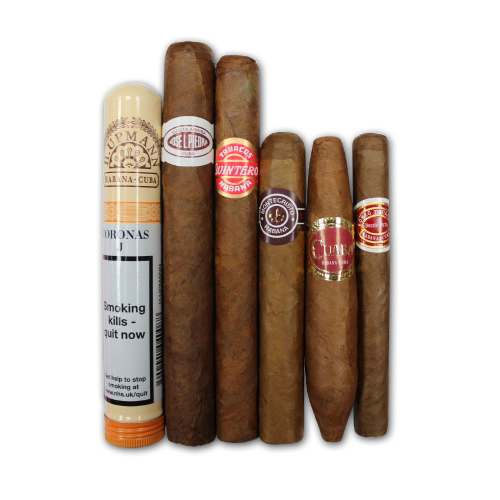 The Highlander Humidor + Budget Small Cuban Cigar Sampler