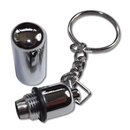 Bargain Bullet Cigar Punch Cutter with Key Ring - Chrome Finish