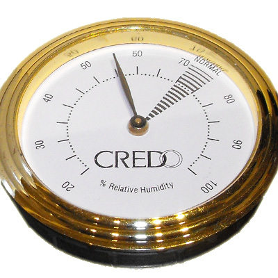 Credo Analogue Hygrometer Gold