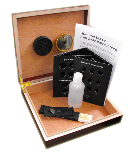 Prestige Chateau Humidor - Matt Black - 20 Cigar Capacity