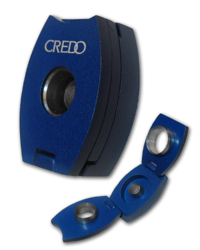 Credo 3 in 1 Cigar Punch Cutter - Oval - Blue